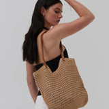 [Euro Summer] Cotton Crochet Summer Tote Bag in Tan