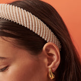 Oblique Pearl Statement Headband