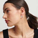 Silva Sterling Silver Plated Loop Earrings