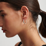 Flat Twist Sterling Silver Plated Earrings