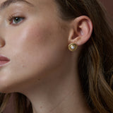 Victoria Matte 18K Gold Plated Earrings