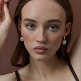 Layla Pearl Ball 18K Gold Plated Earrings
