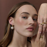 Layla Pearl Ball 18K Gold Plated Earrings