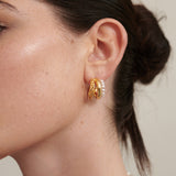 Trio Pearl Layered 18K Gold Plated Earrings
