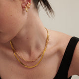 4mm Snake 18K Gold Plated Necklace