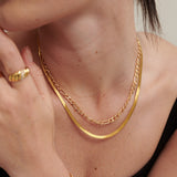 4mm Snake 18K Gold Plated Necklace