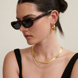 5mm Snake 18K Gold Plated Necklace