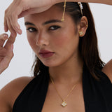 Dainty Clover Embellished 18K Gold Plated Bracelet