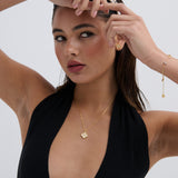 Dainty Clover Embellished 18K Gold Plated Bracelet