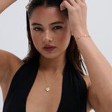 Dainty Clover Embellished 18K Gold Plated Bracelet