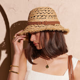 Derby Frayed Summer Straw Hat