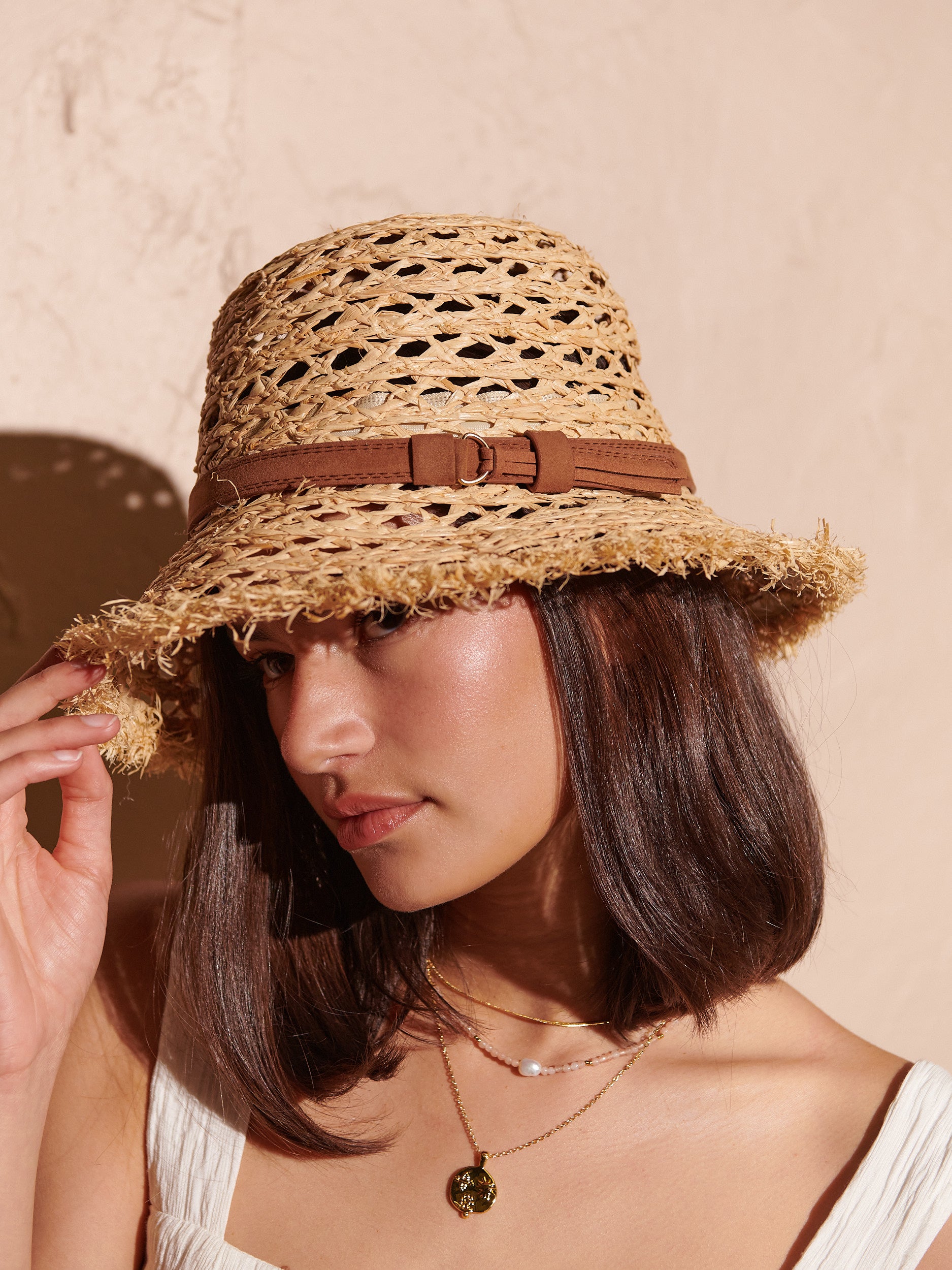 Derby Frayed Summer Straw Hat