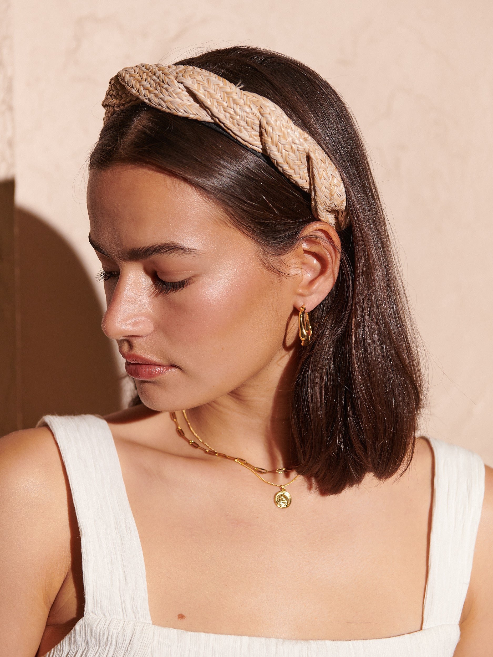 Twisted Raffia Straw Headband