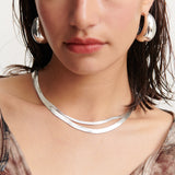 5mm Snake Chain Silver Plated Necklace