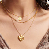 Heart Stone 18K Gold Plated Necklace