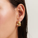 Embellished Braid 18K Gold Plated Earrings