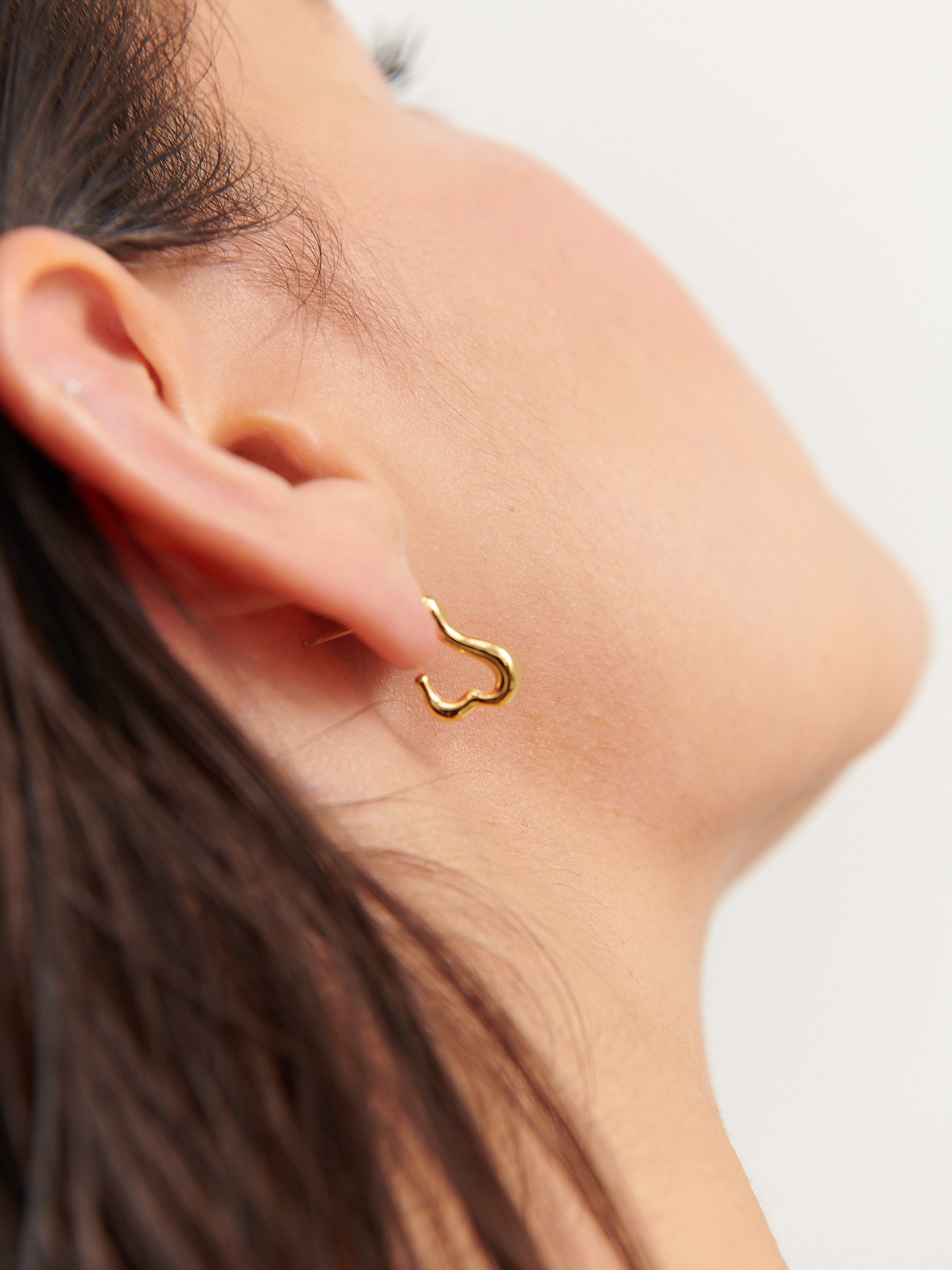 Geo Loop 18K Gold Plated Earrings