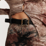 Matte Maison Square Buckle Belt