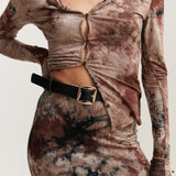 Matte Maison Square Buckle Belt