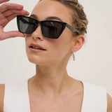 Giana Square Cat Eye Sunglasses in Black