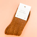 Winter Cable Woolen Crew Socks