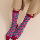 Geometric Winter Crew Socks