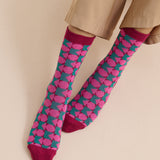 Geometric Winter Crew Socks