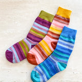 Multi Stripe Crew Socks