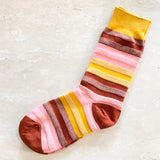 Multi Stripe Crew Socks