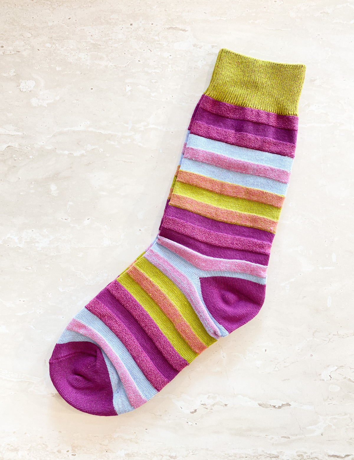 Multi Stripe Crew Socks