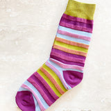 Multi Stripe Crew Socks