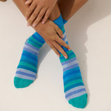 Multi Stripe Crew Socks