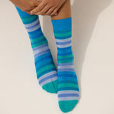 Multi Stripe Crew Socks