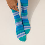 Multi Stripe Crew Socks