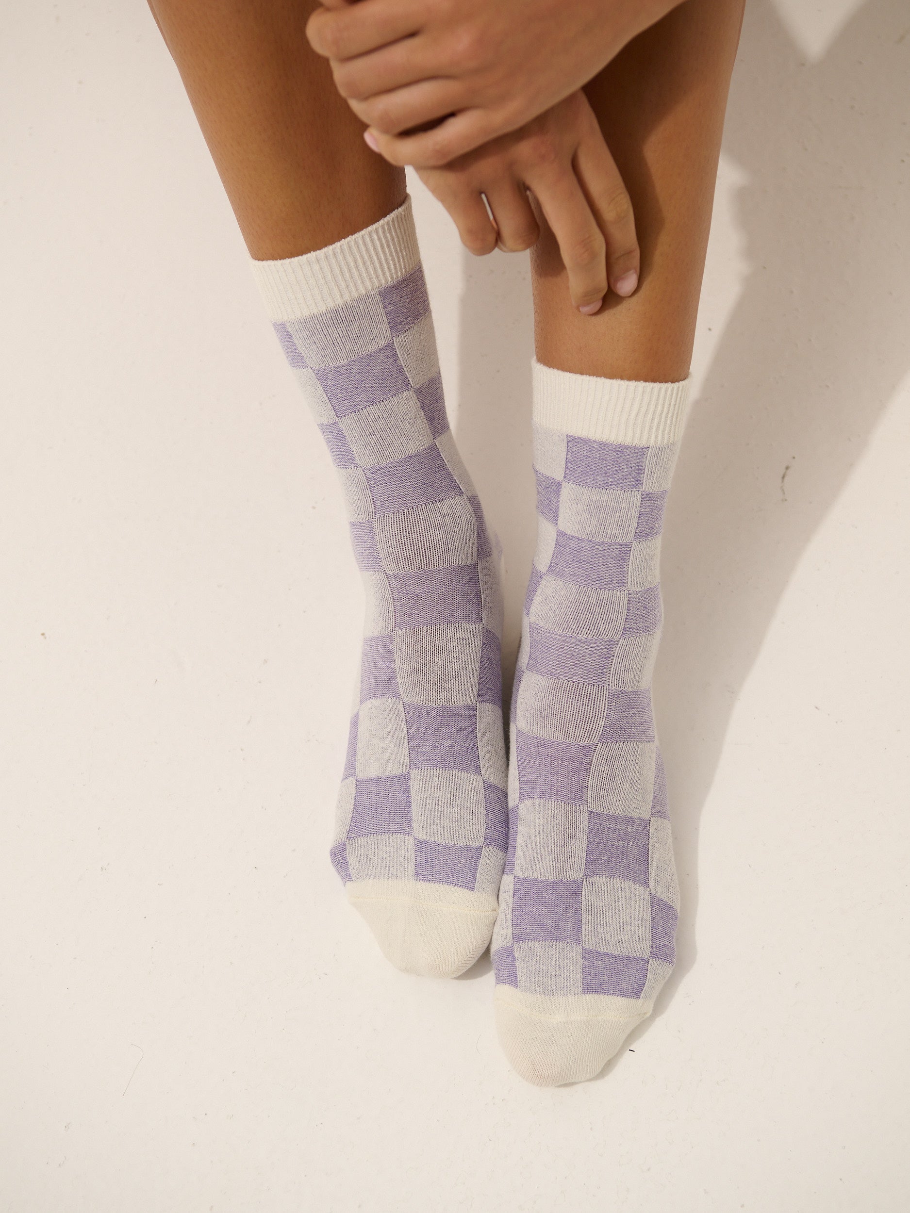 Checkered Crew Socks