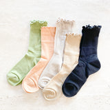 Marshmallow Frill Mesh Socks