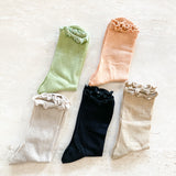 Marshmallow Frill Mesh Socks