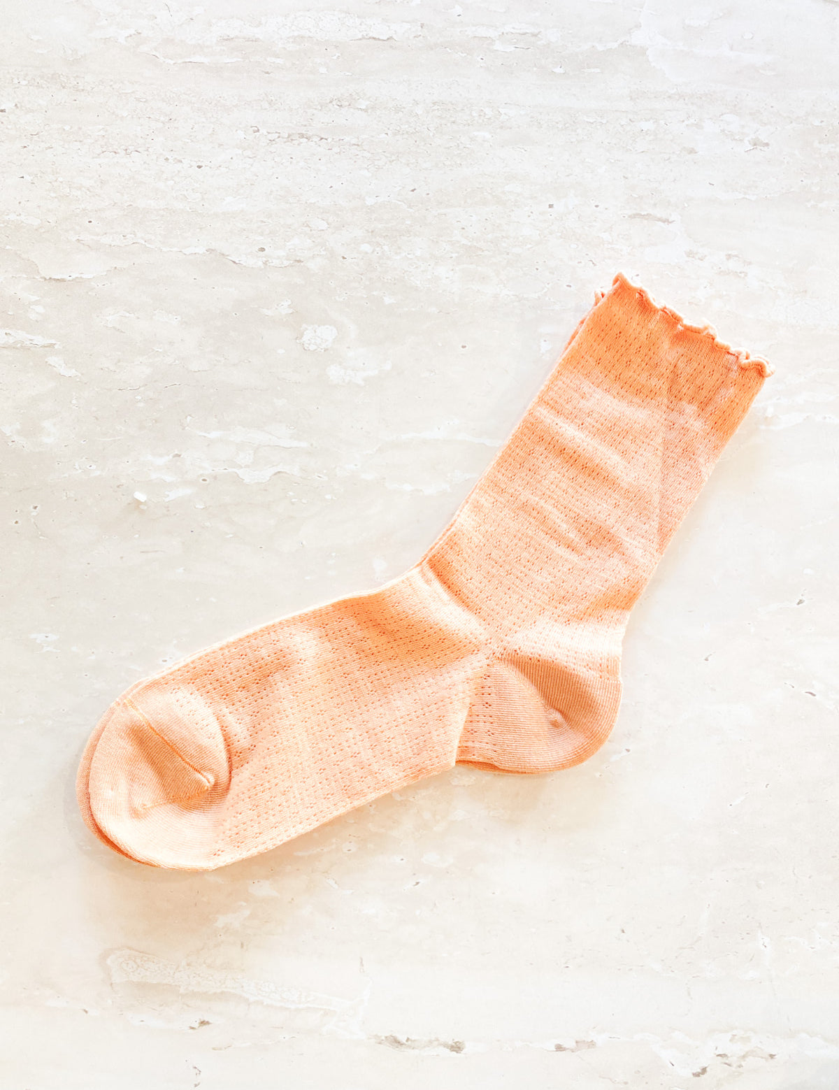 Marshmallow Frill Mesh Socks