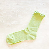 Marshmallow Frill Mesh Socks
