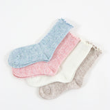 [New Colour] Hommy Frill Wool Crew Socks in Blue