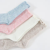 [New Colour] Hommy Frill Wool Crew Socks in Blue