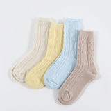 [New Colour] Fisherman Wool Crew Socks in Lemon