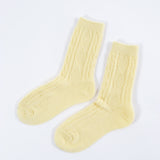 [New Colour] Fisherman Wool Crew Socks in Lemon