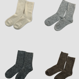 Angels Rib Wool Blend Socks (4col)