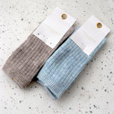 Angels Rib Wool Blend Socks (2col)
