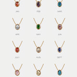 Aurora Birthstone 18K Gold Plated Necklace