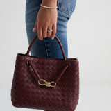 Chantel Burgundy Woven Multiway Handbag