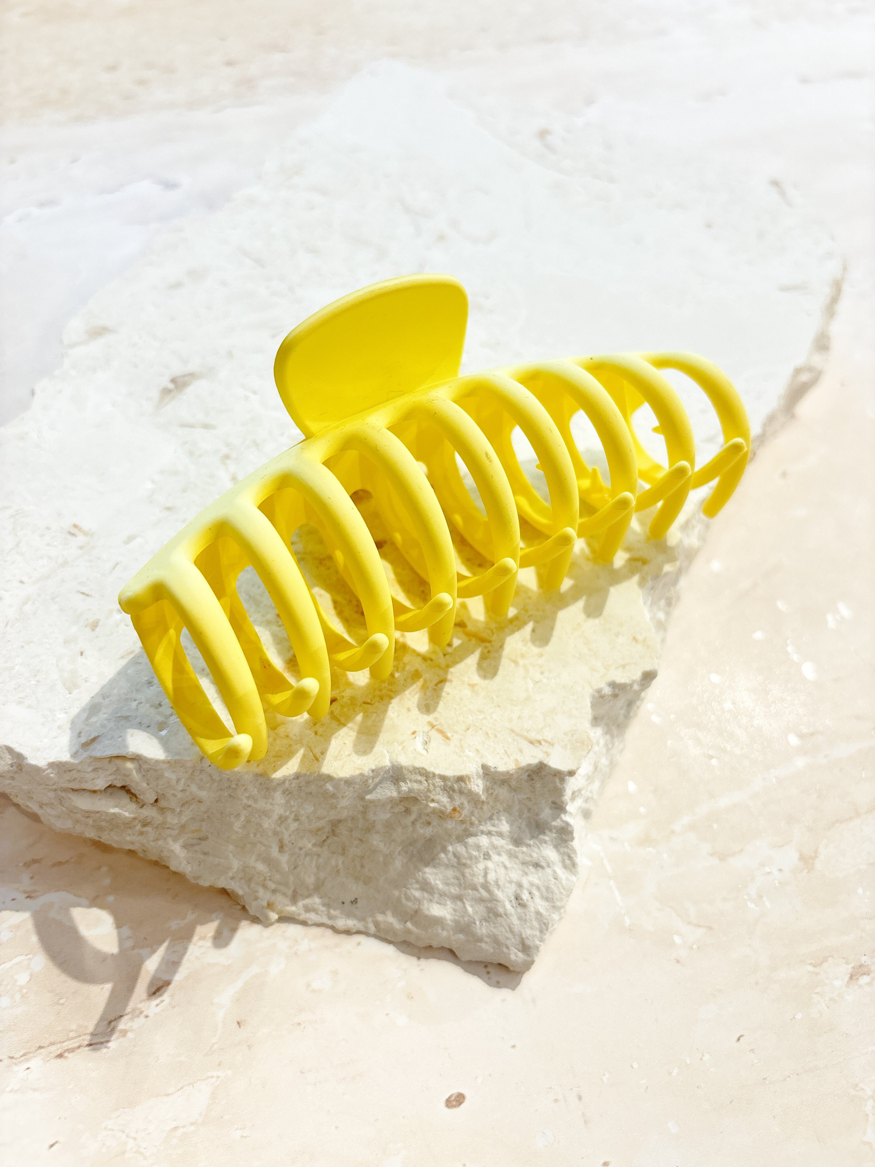 Regina Matte Claw Clip in Yellow