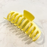 Regina Matte Claw Clip in Yellow