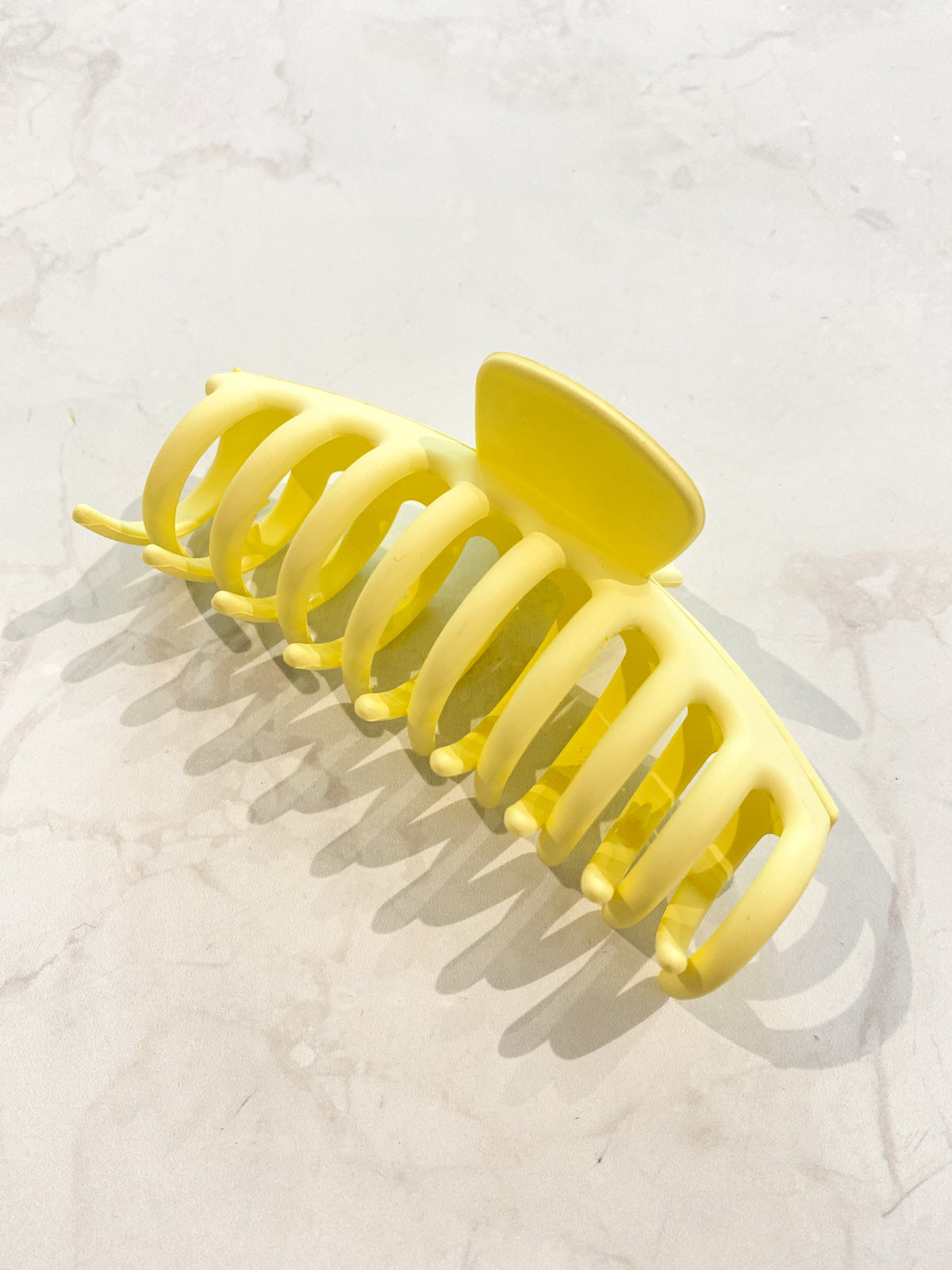 Regina Matte Claw Clip in Yellow